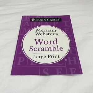 📚3/$35 NEW Brain Games Merriam Webster's Word Scramble Large Print Book Booklet